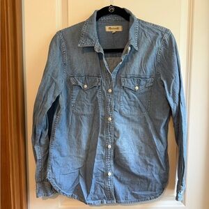 Madewell Blue Denim Button-Front Shirt